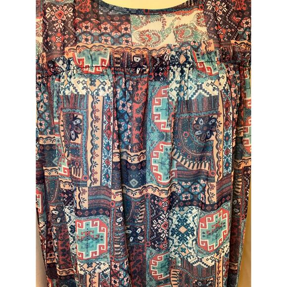 Bobbie Brooks Multi-Color Pattered Flowy Tank Top - Size L - NWOT - Picture 2 of 7